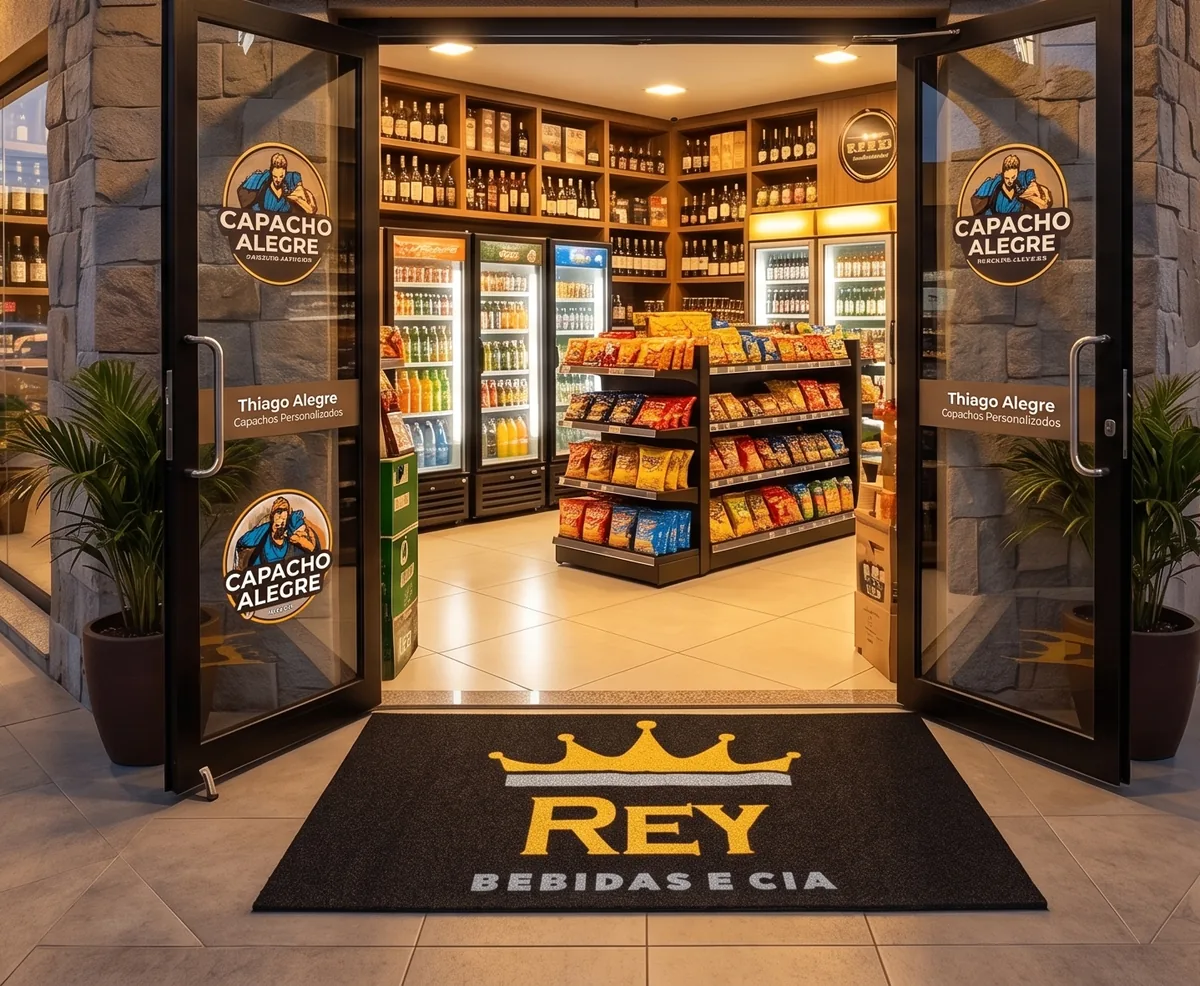 Capacho personalizado comercial feito pela Capacho Alegre